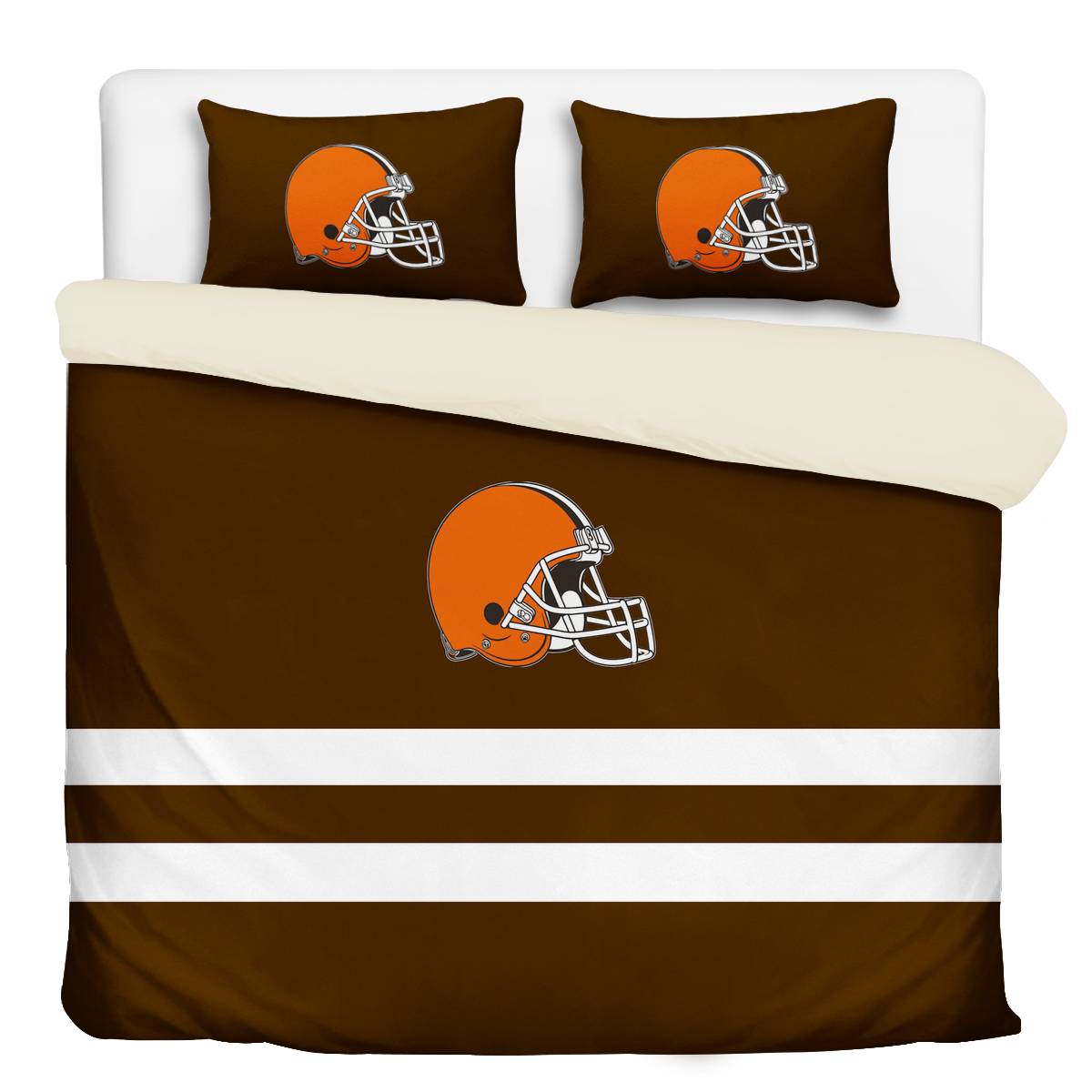 Cleveland Browns 3-Piece Full Bedding 002